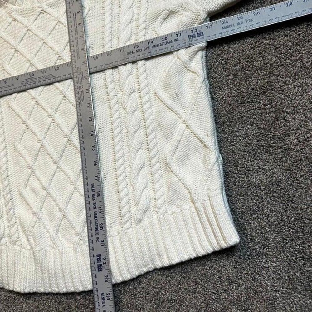 Vintage style coquette chunky cable knit white show me your mumu sweater size XS - Picture 4 of 4
